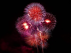 4th of July fireworks display at Flagler Beach, FL